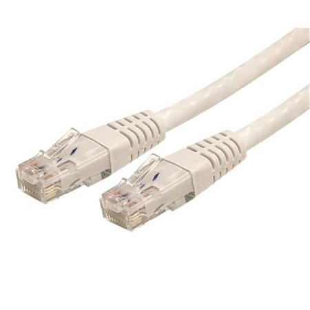 Dynamicfunction 1 ft. Cat6 White Molded RJ45 UTP Gigabit Patch Cable - White - 1 ft. DY3322996